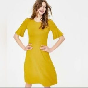 Boden Dresses Nwt Boden Alexis Jersey Dress Mustard Yellow